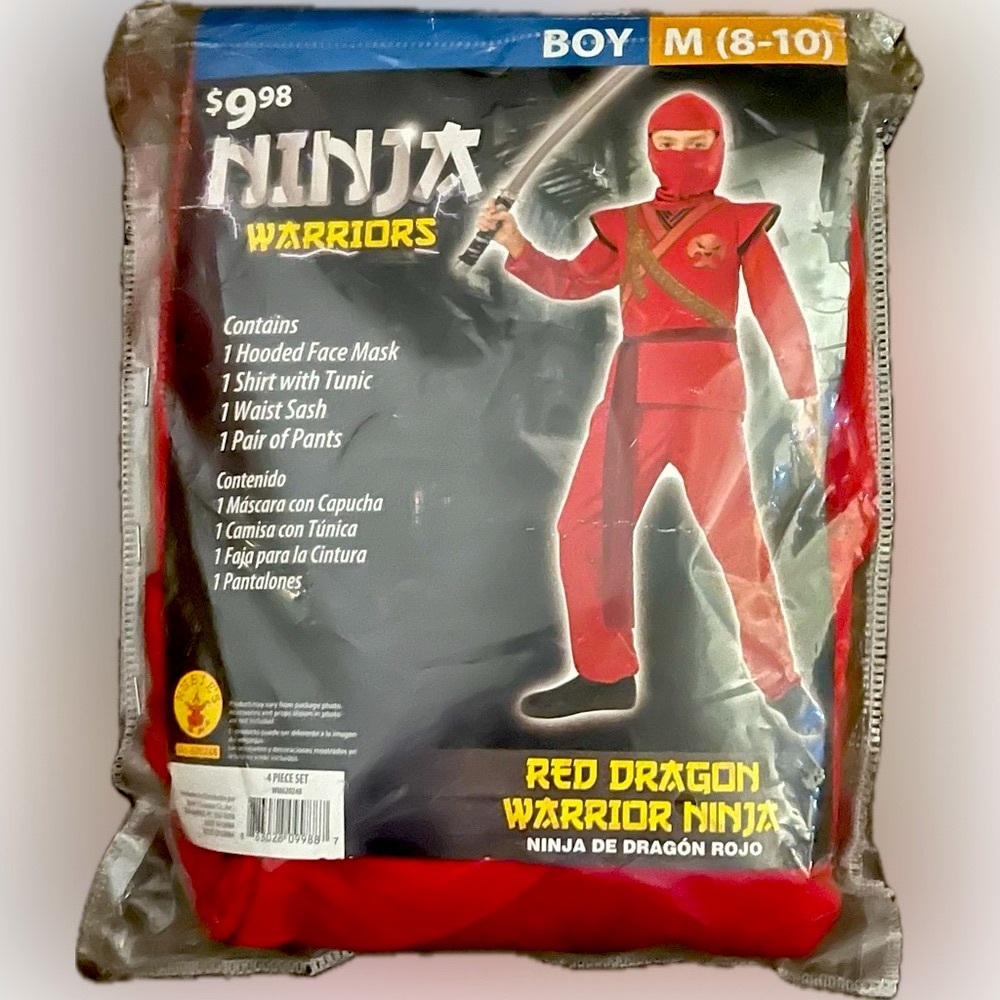 Kids Black Ninja Costume with Swords